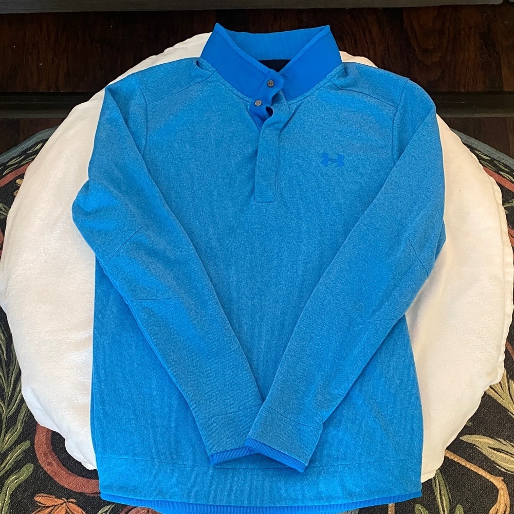 Under Armour Men's Bright Blue Long Sleeve Shirt - Picture 1 of 7